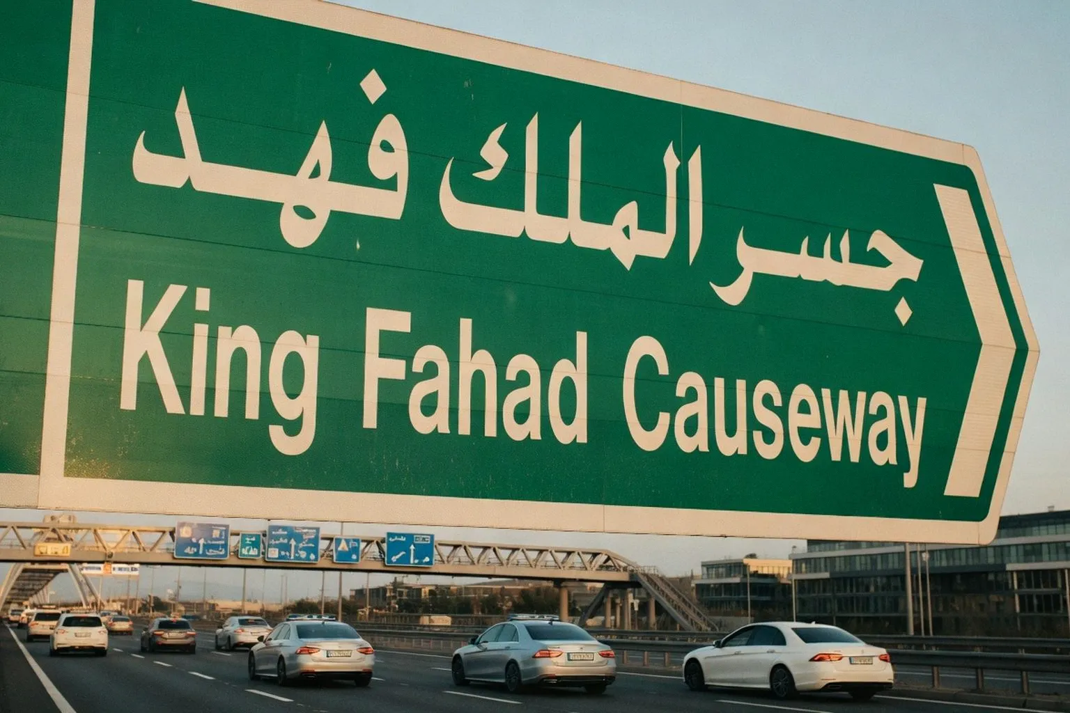 Grenzüberschreitende Taxifahrten über den King-Fahd-Damm gestartet