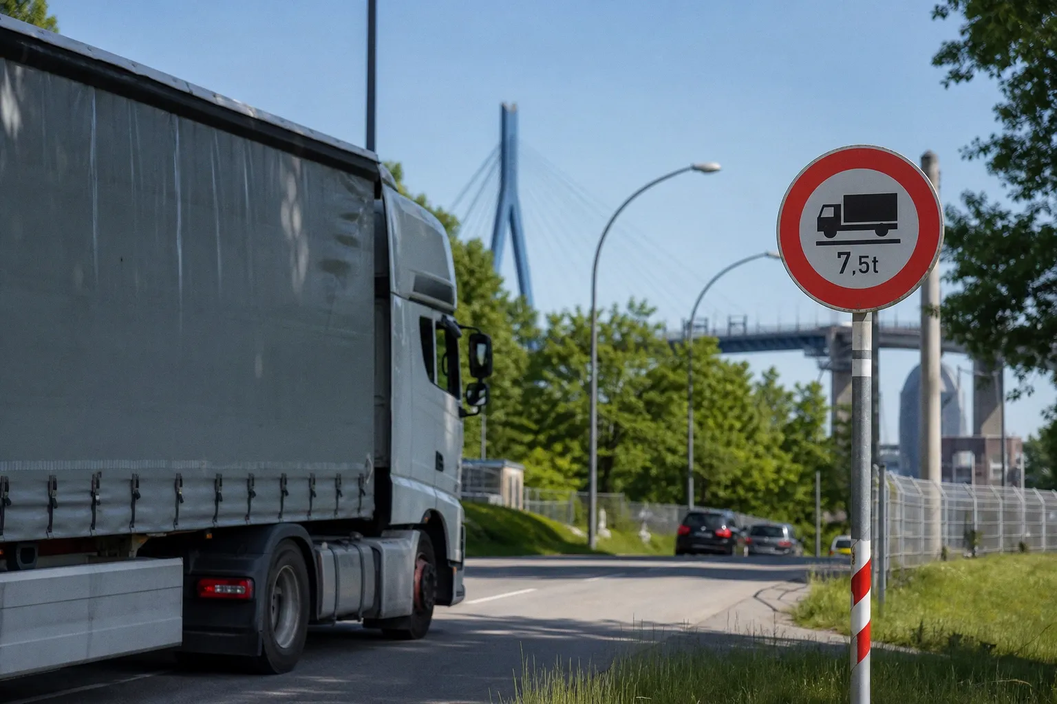 Köhlbrandbrücke und Schwerlastverbot: Warum die automatische Kontrolle im Hafenalltag fehlt