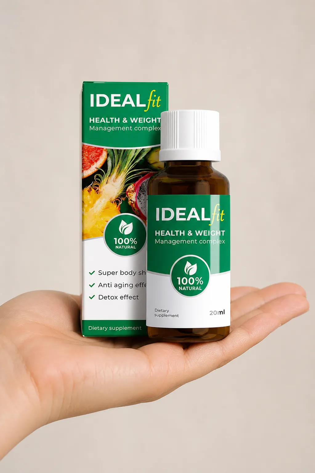 IdealFit — Verpackung in der Hand