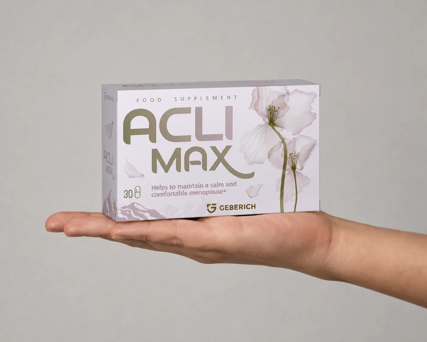 Aclimax — Verpackung in der Hand