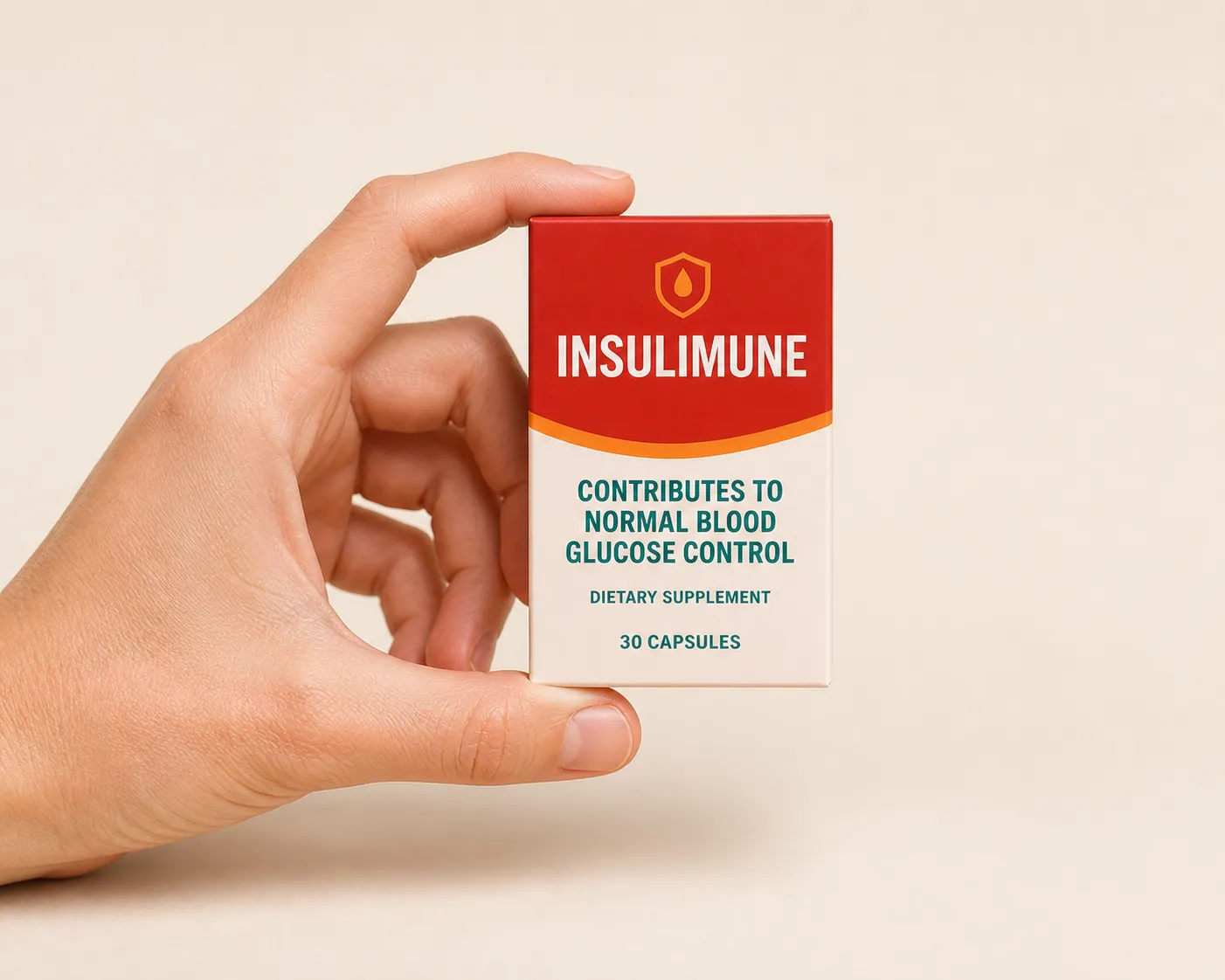 Insulimune + — Verpackung in der Hand