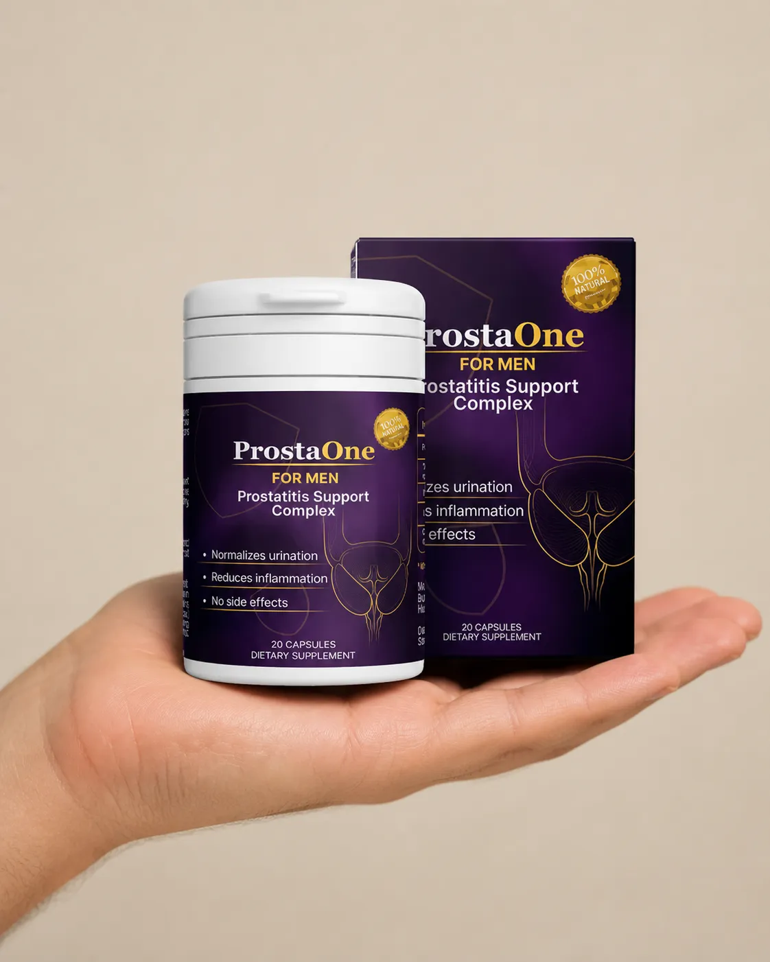 ProstaOne — Verpackung in der Hand