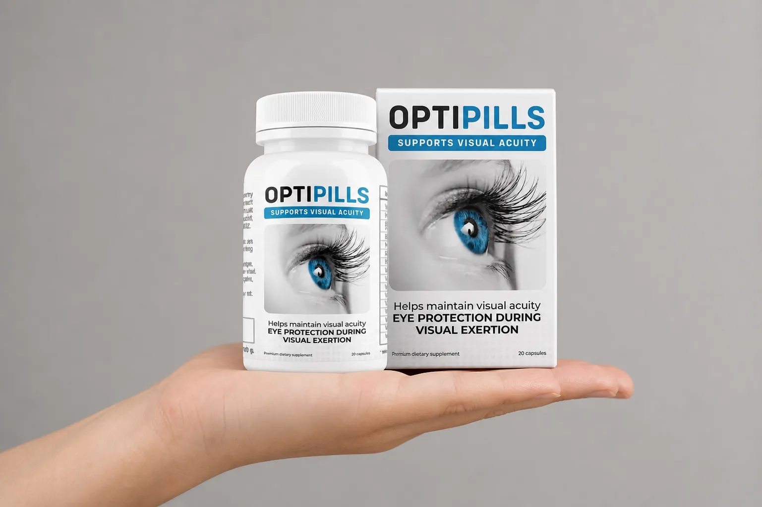OptiPills — Verpackung in der Hand