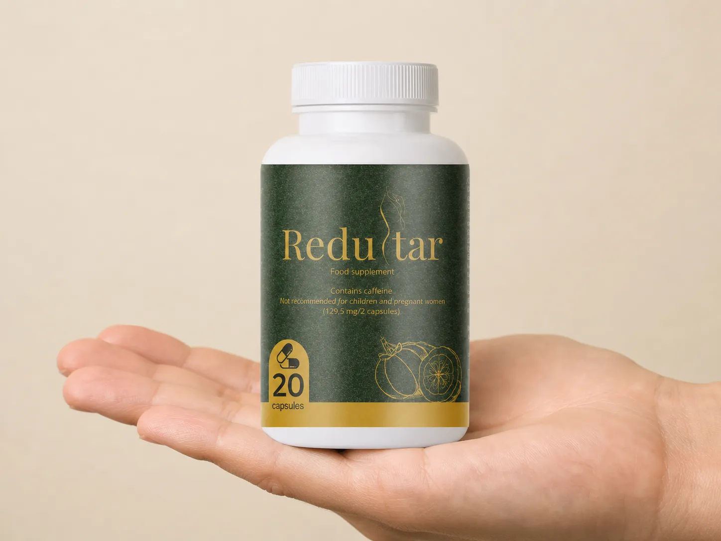 Redustar — Verpackung in der Hand