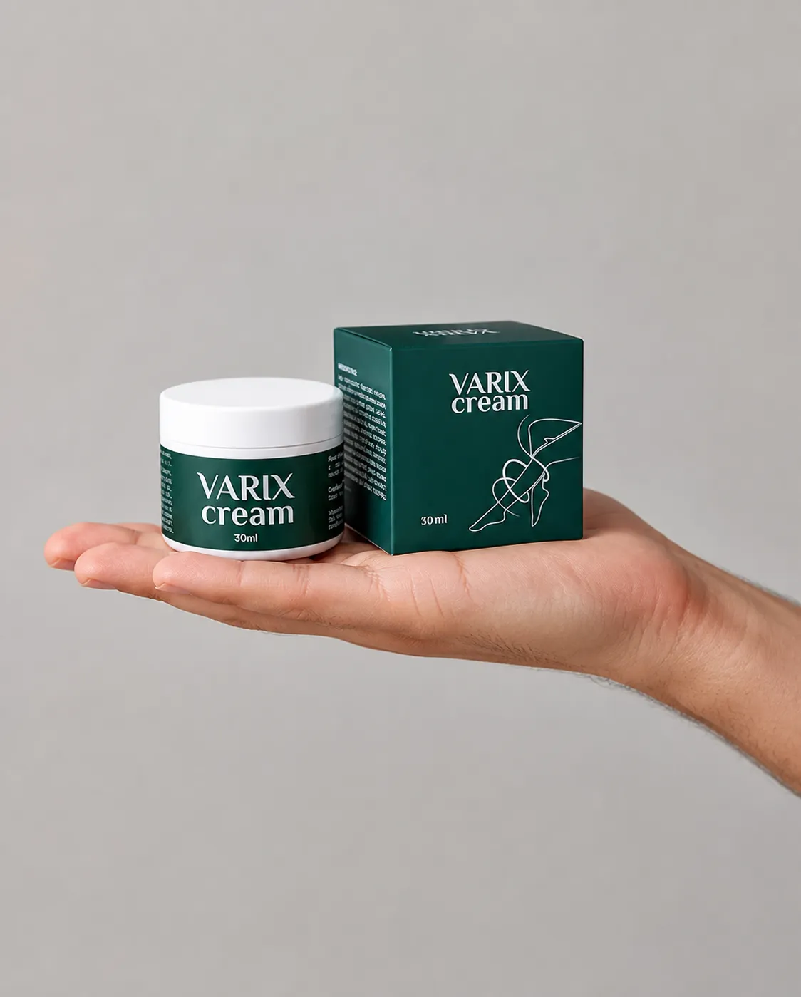 Varix — Verpackung in der Hand