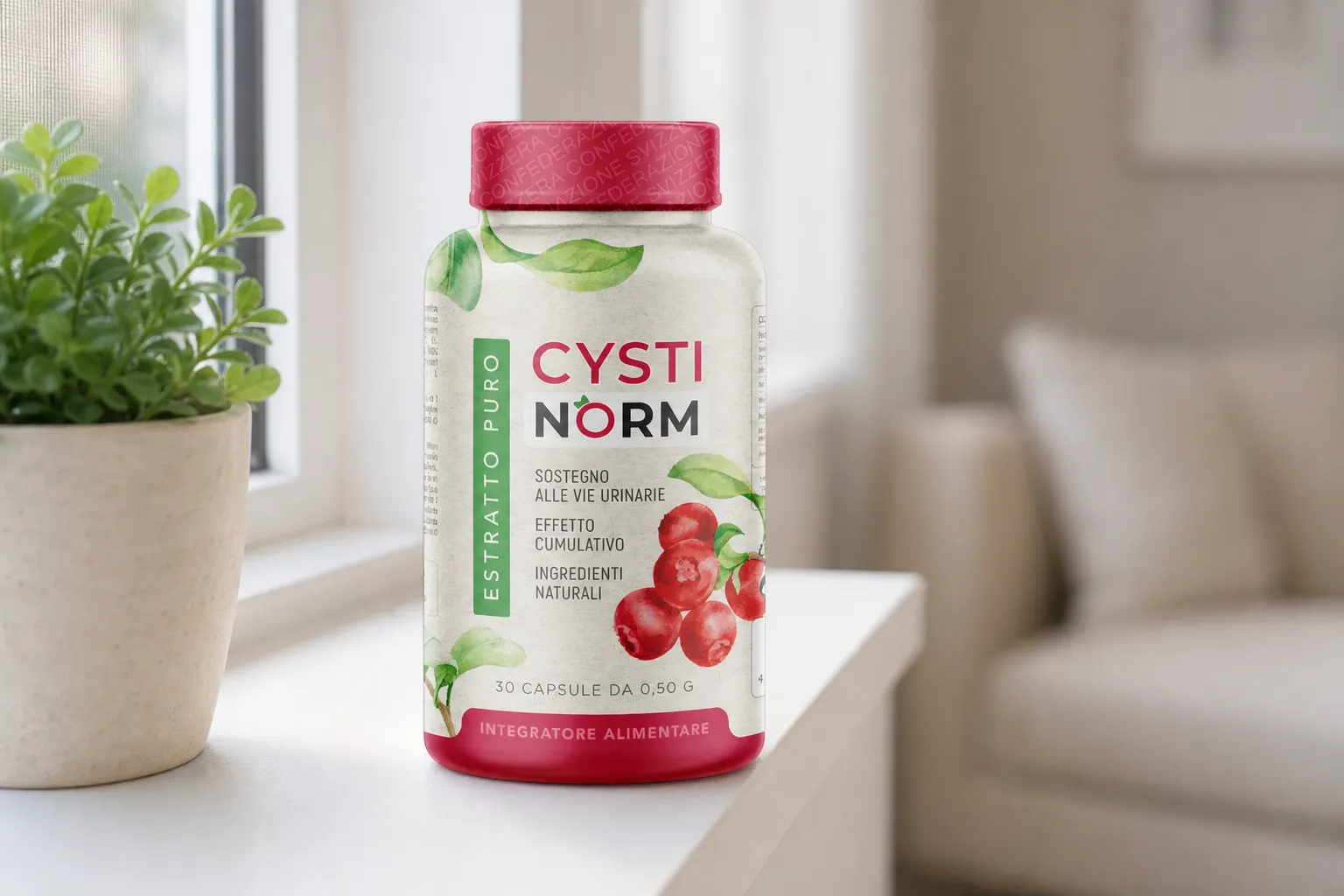 CYSTINORM — Verpackung im Alltag