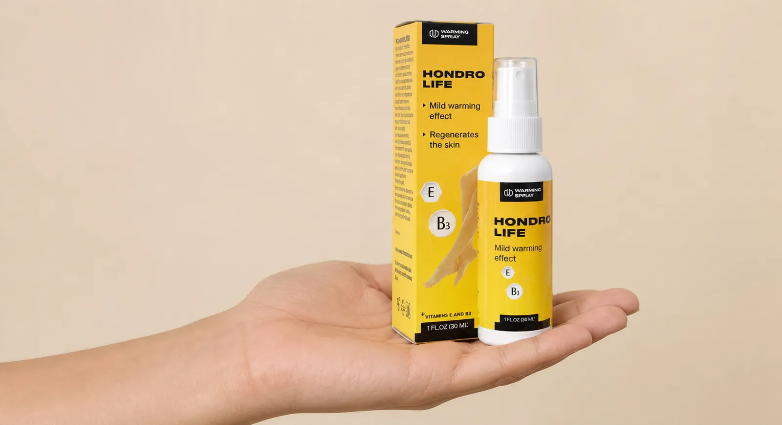 HONDROLIFE EU — Verpackung in der Hand