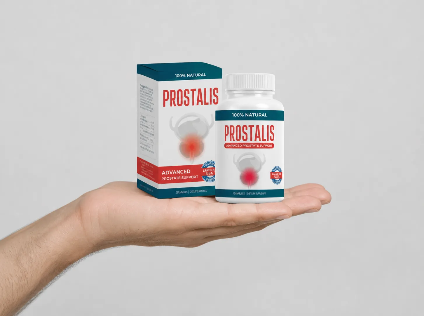 Prostalis — Verpackung in der Hand