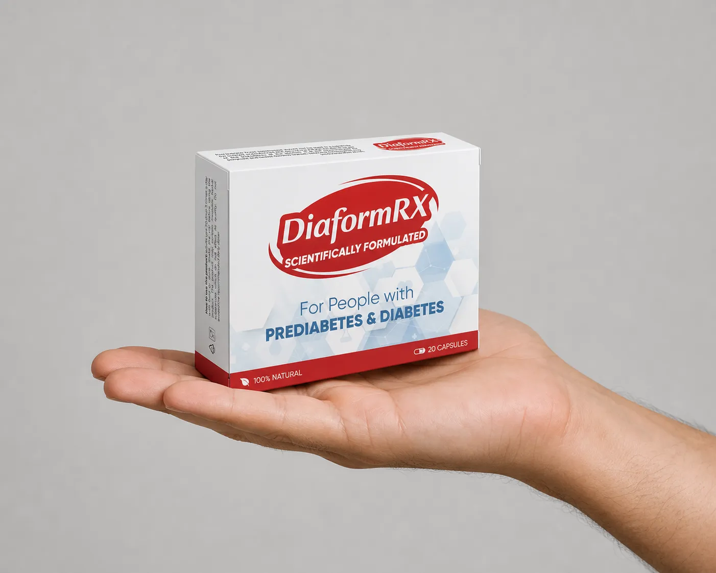 DiaformRX — Verpackung in der Hand