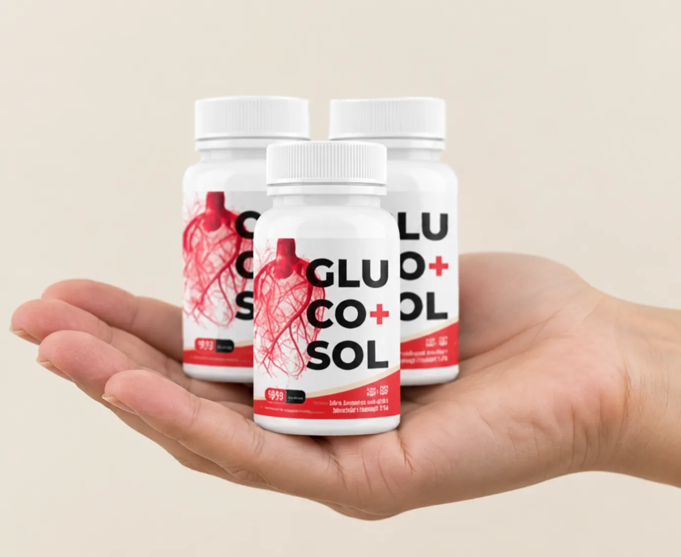 Glucosol — Verpackung in der Hand