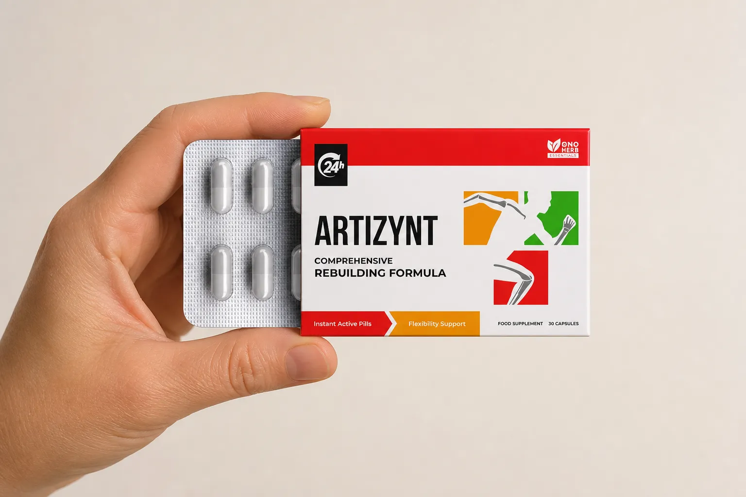 ArtiZynt Capsules — Verpackung in der Hand