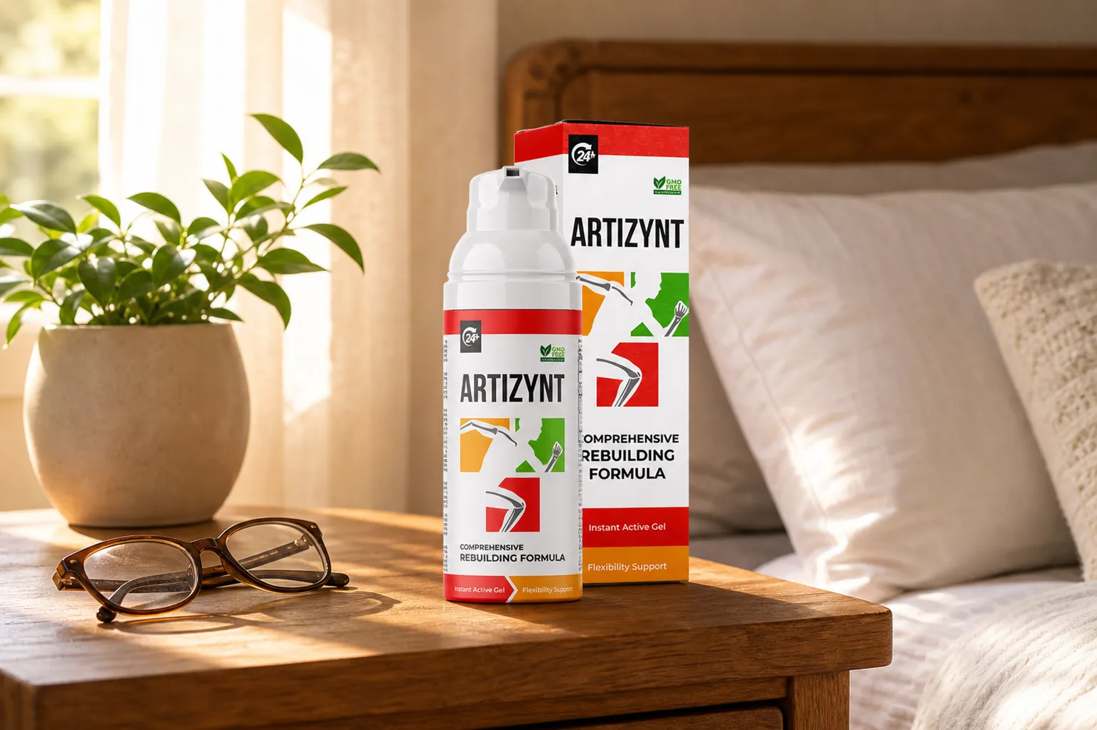 ArtiZynt Gel Full price + — Verpackung im Alltag