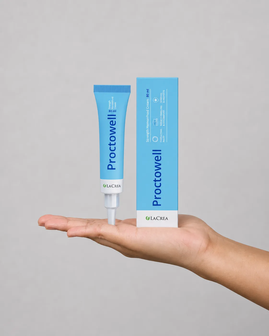 Proctowell — Verpackung in der Hand
