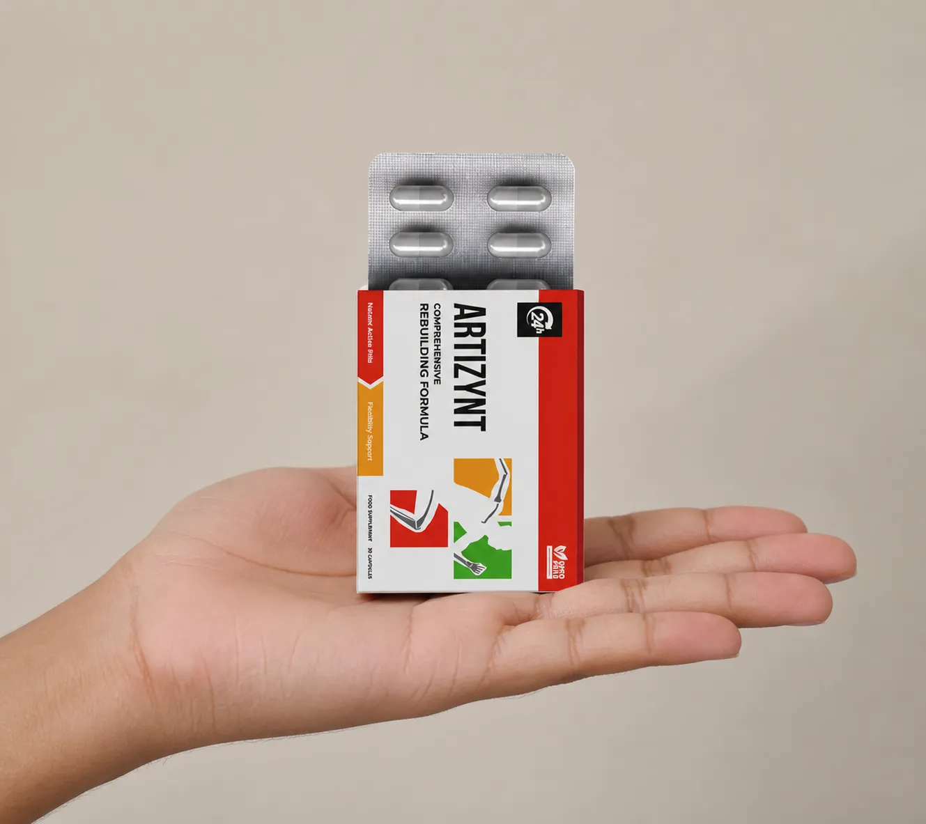 ArtiZynt Capsules Full price + — Verpackung in der Hand