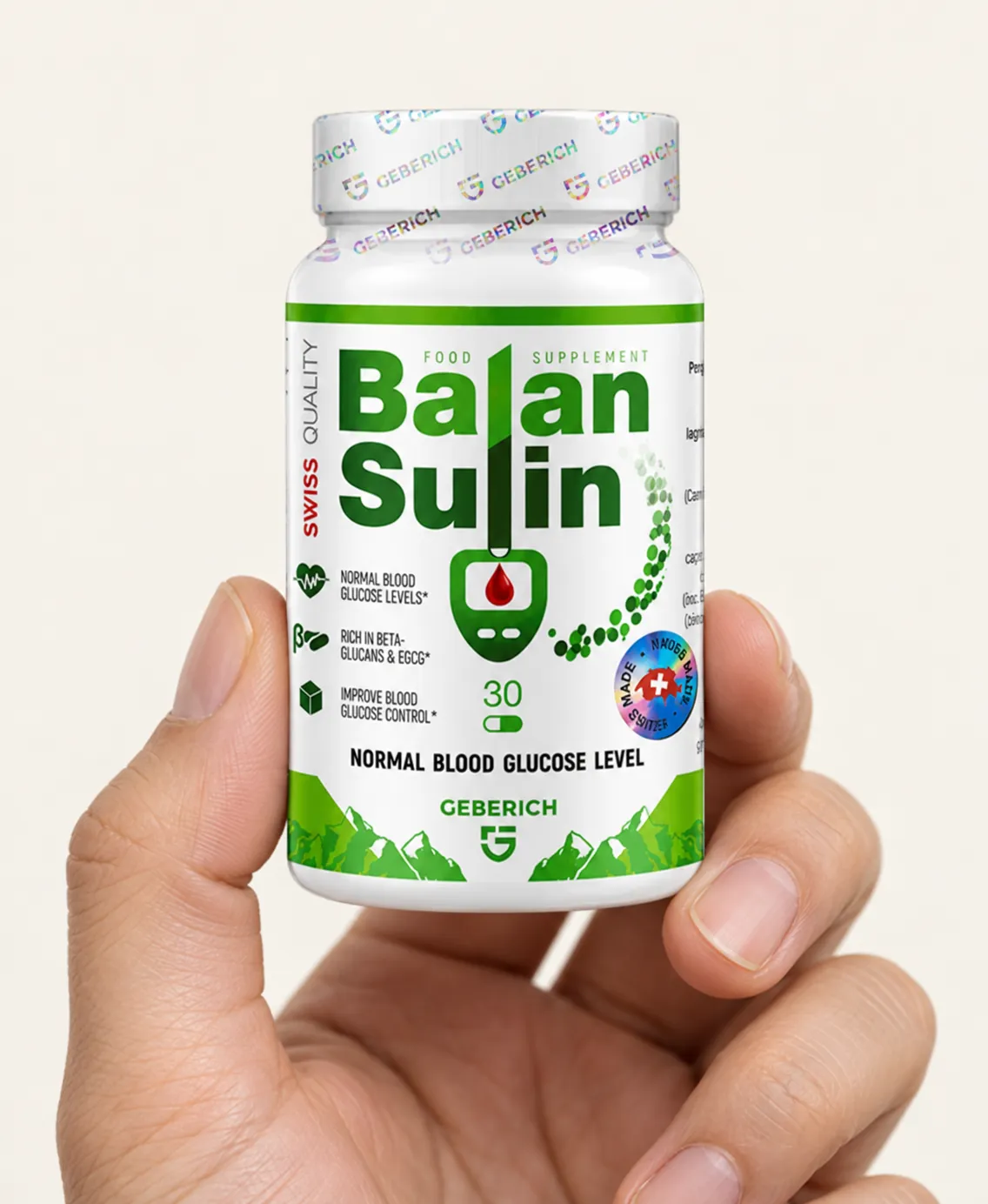 Balansulin — Verpackung in der Hand