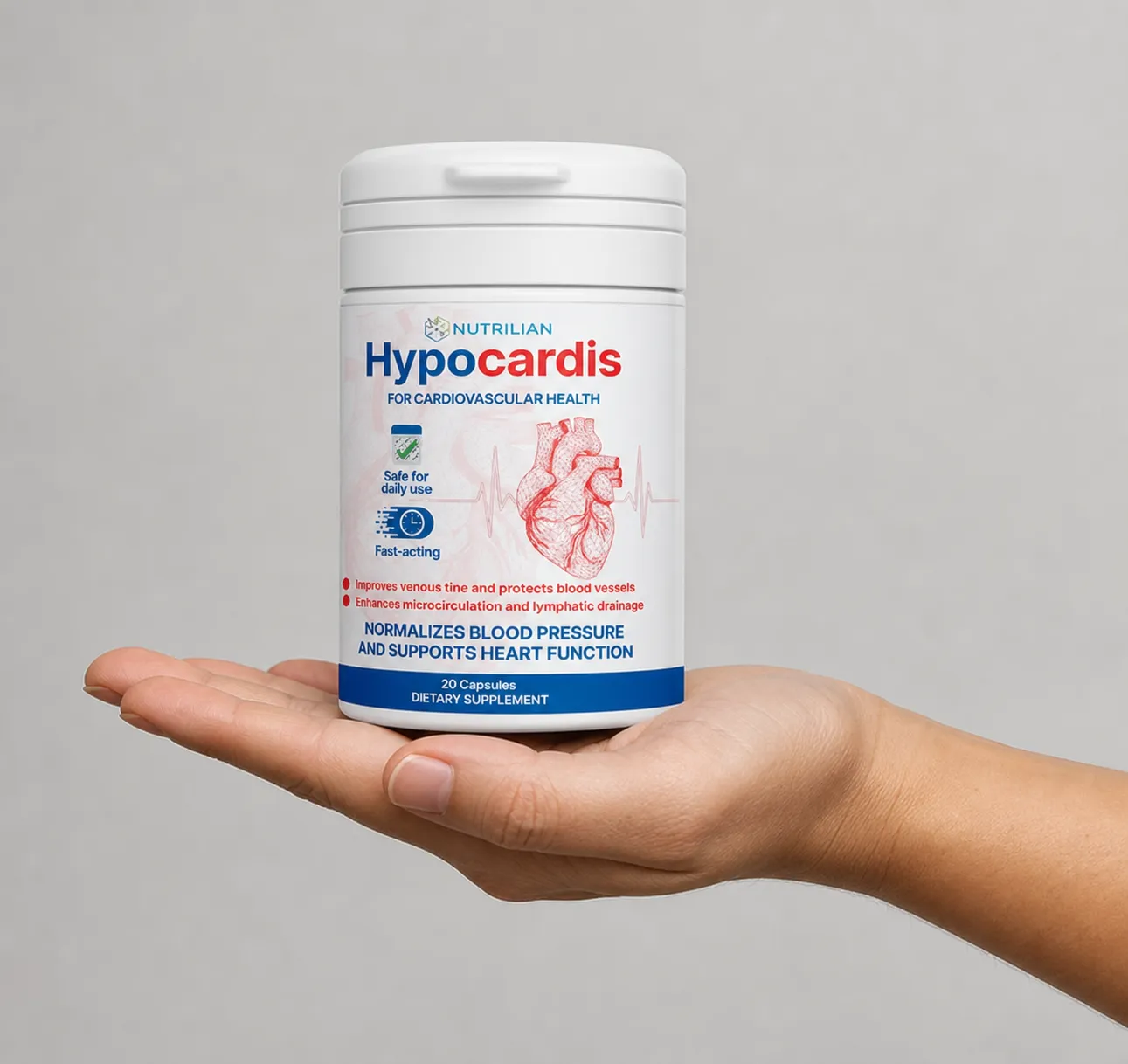 Hypocardis — Verpackung in der Hand