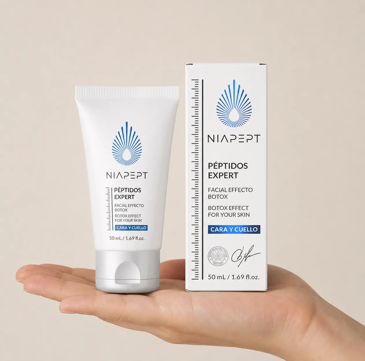 Niapept — Verpackung in der Hand