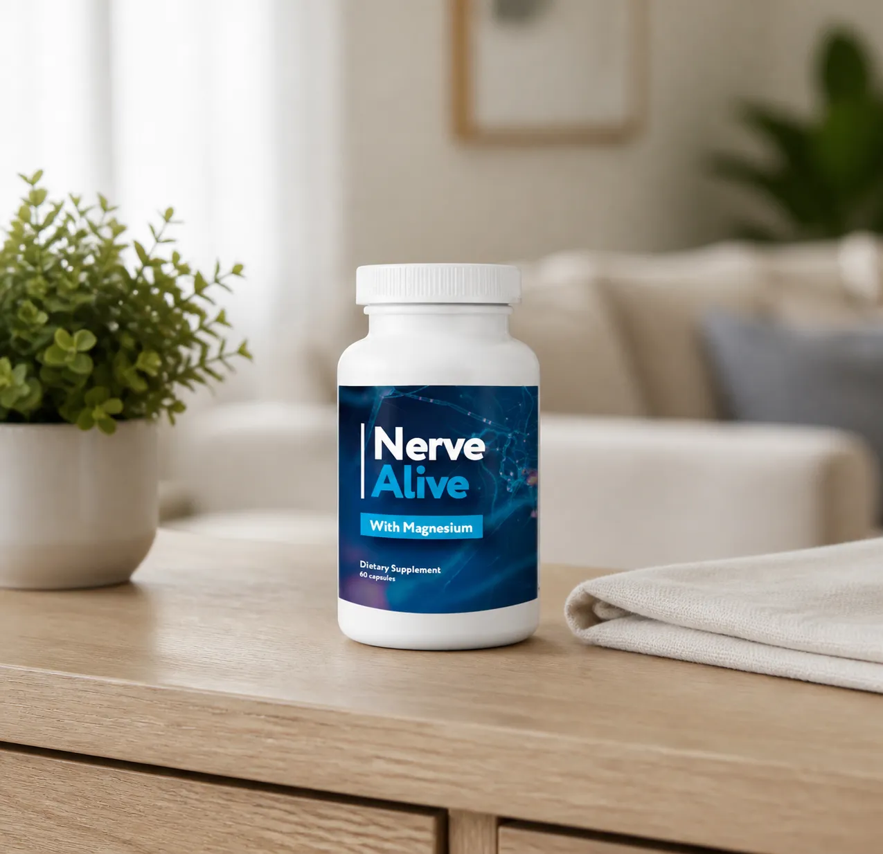 NerveAlive — Verpackung im Alltag