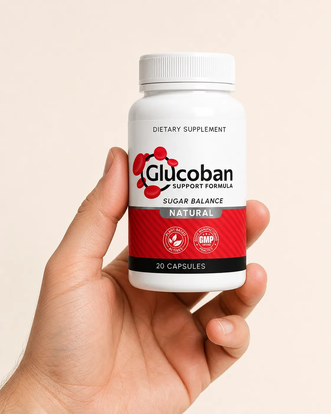 Glucoban — Verpackung in der Hand