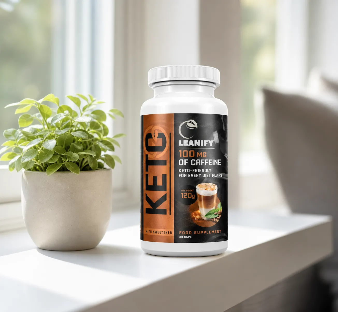 Leanify Keto — Verpackung im Alltag