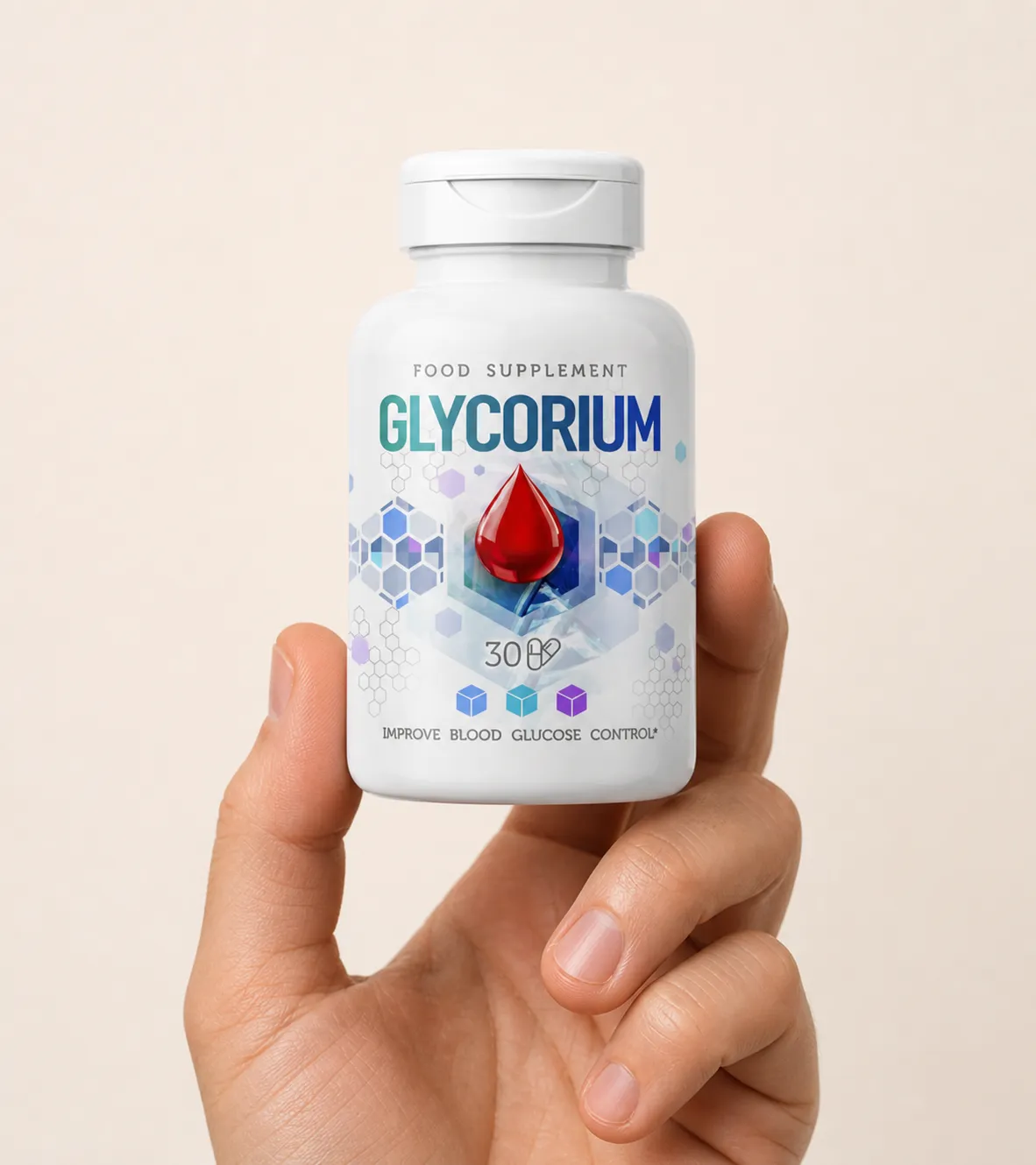 Glycorium — Verpackung in der Hand