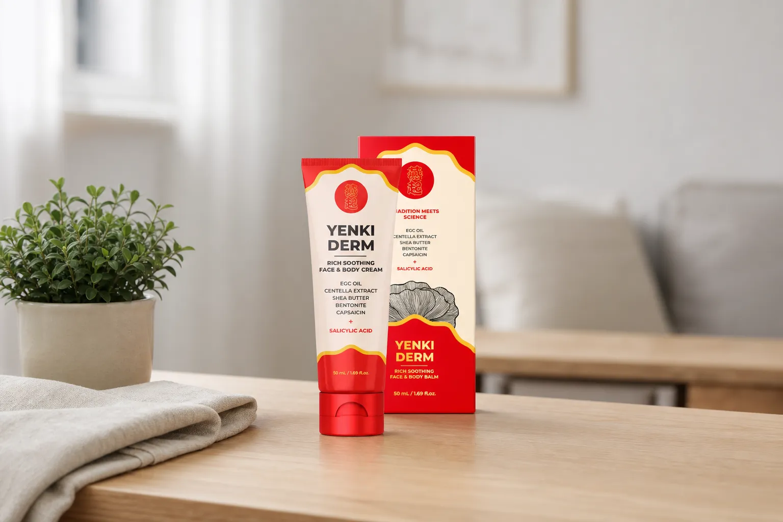 Yenki Derm — Verpackung im Alltag