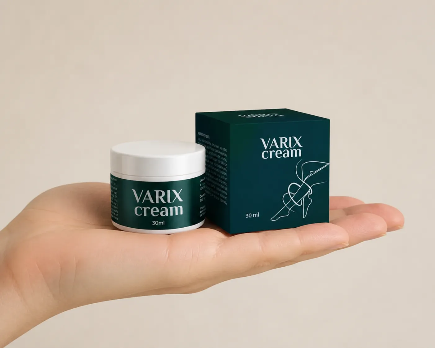 Varix cream lp — Verpackung in der Hand