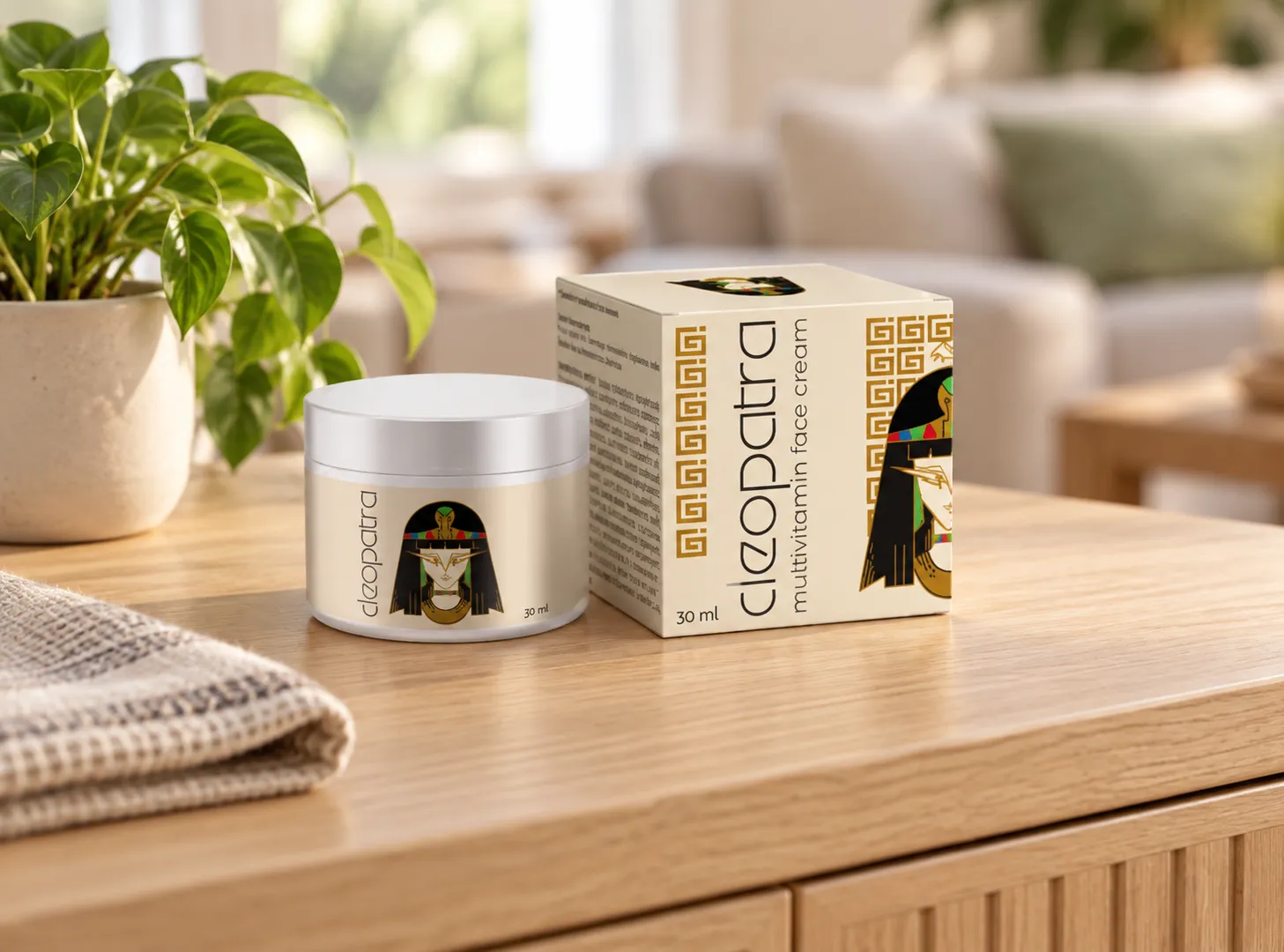 Cleopatra cream — Verpackung im Alltag