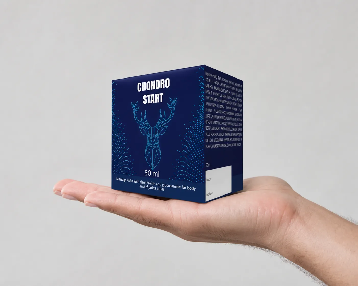 Chondrostart — Verpackung in der Hand