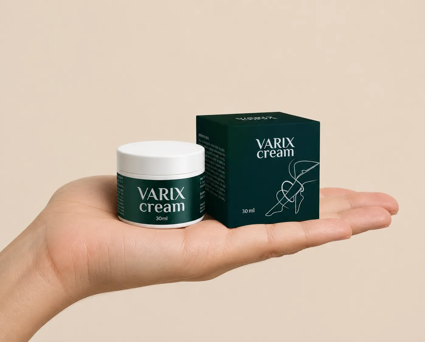 Varix cream — Verpackung in der Hand