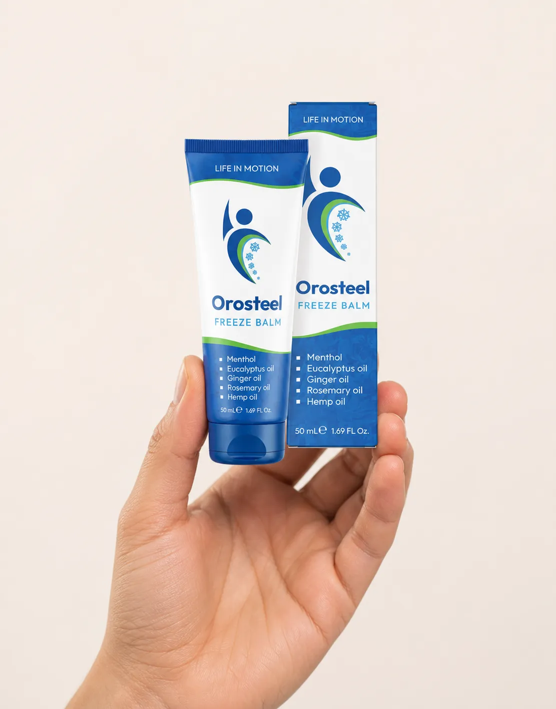 Orosteel — Verpackung in der Hand