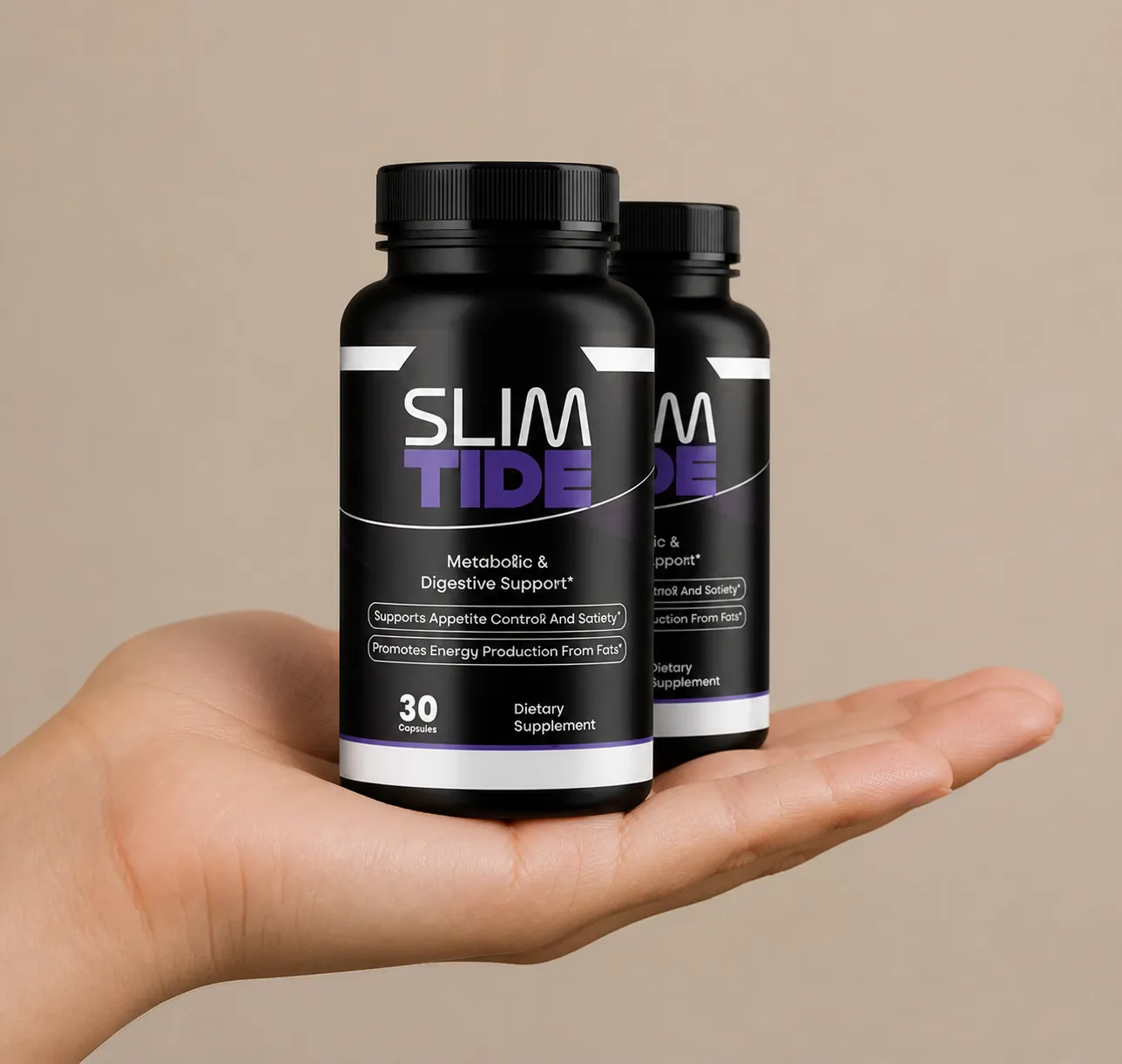 Slimtide — Verpackung in der Hand