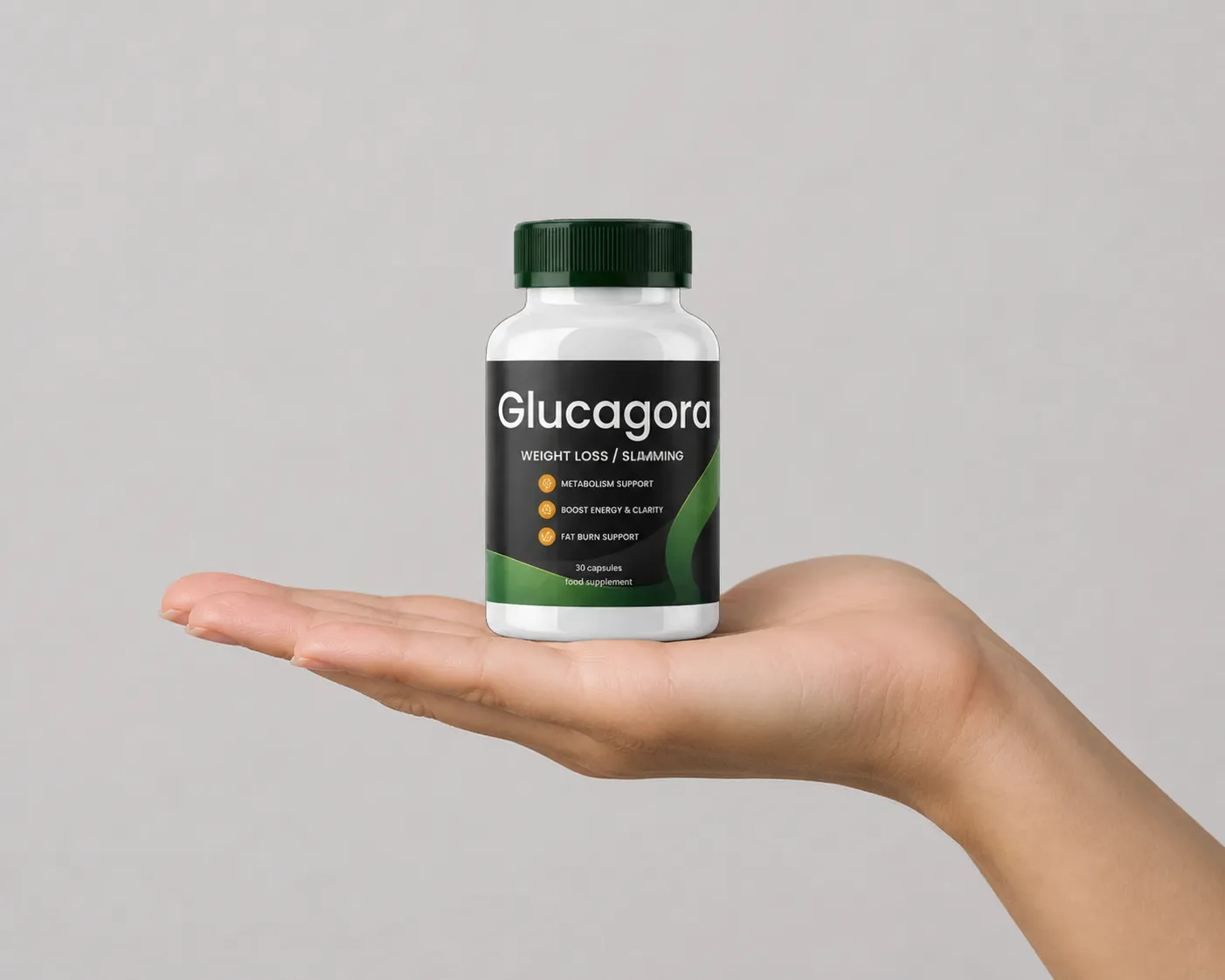 Glucagora — Verpackung in der Hand