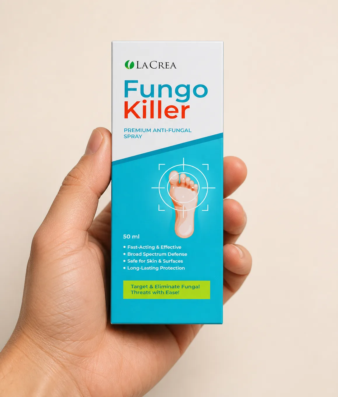 Fungokiller — Verpackung in der Hand