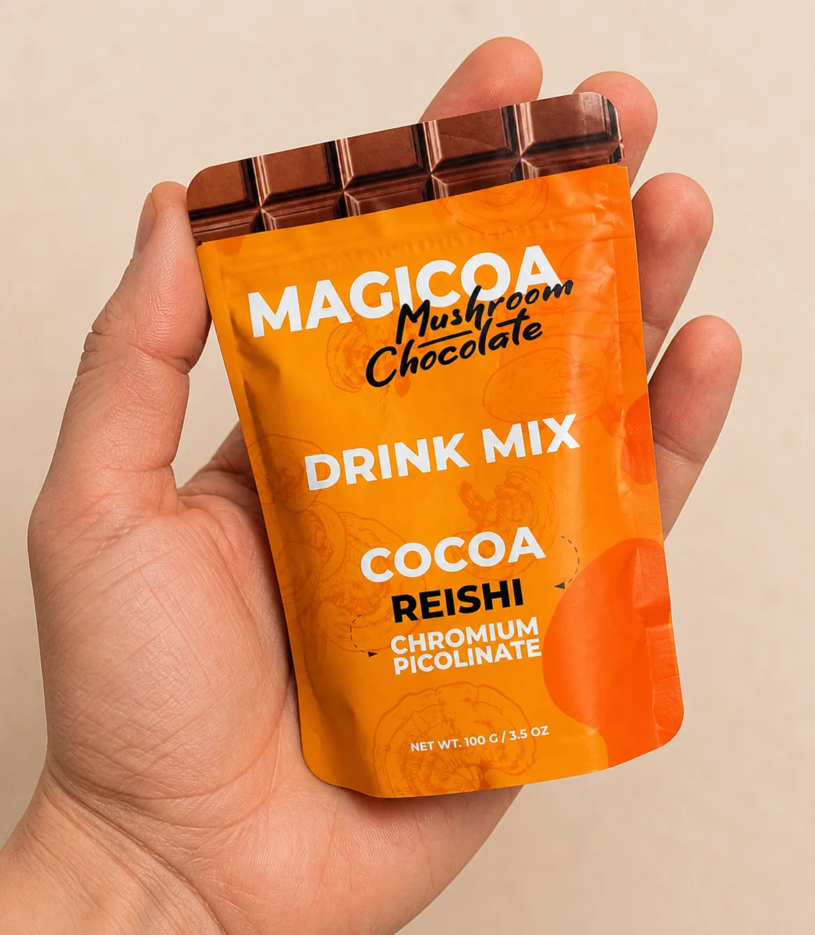 Magicoa — Verpackung in der Hand