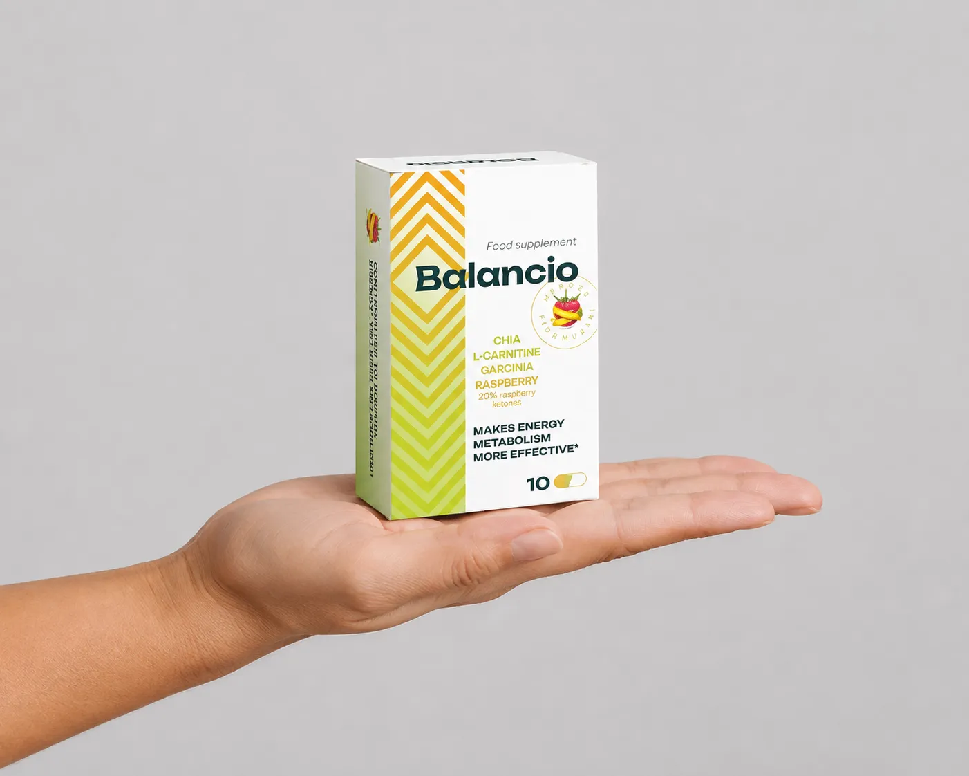 Balancio — Verpackung in der Hand