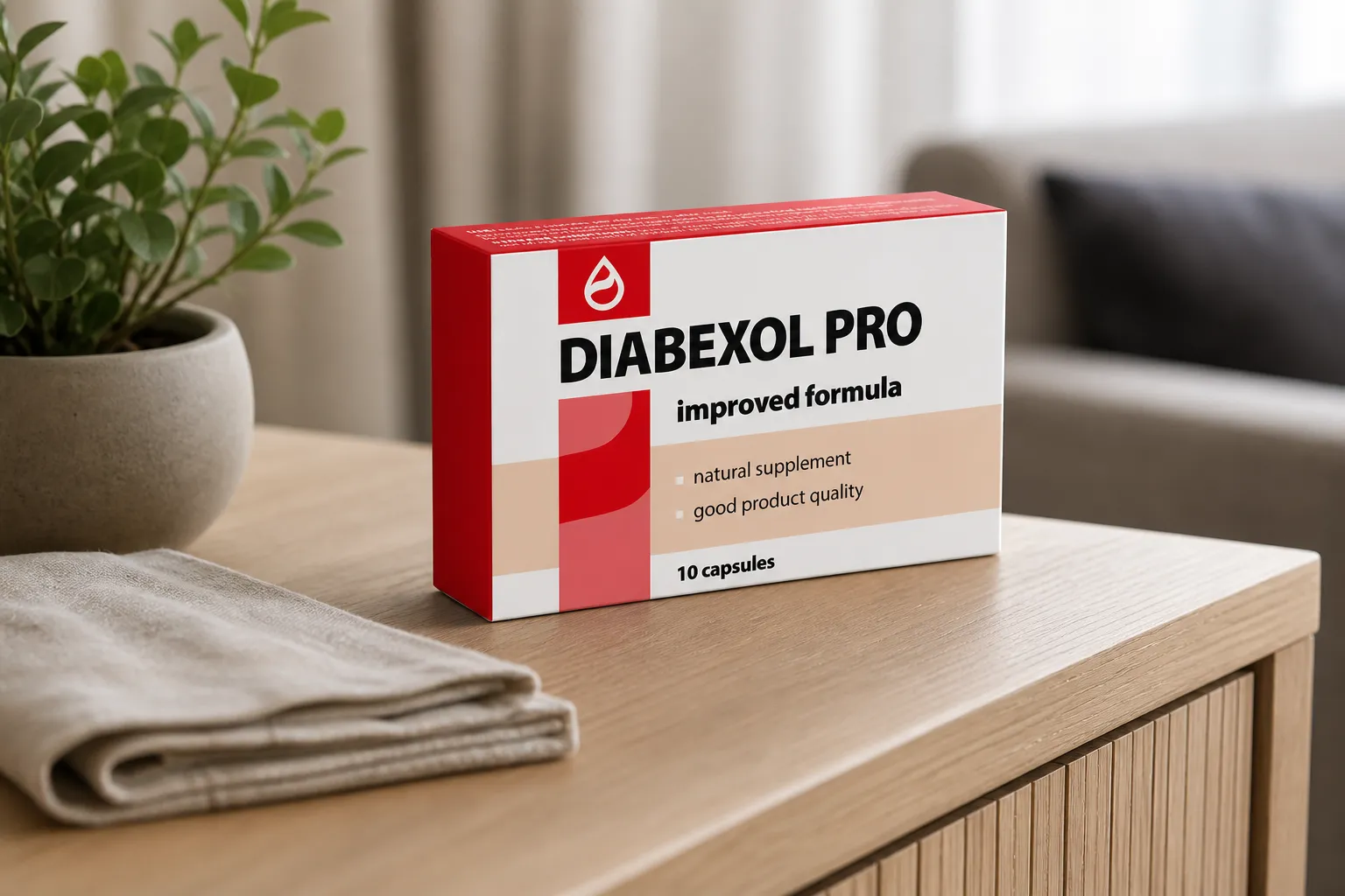 Diabexol Pro — Verpackung im Alltag