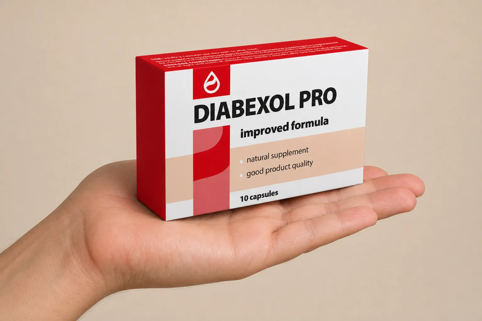 Diabexol Pro — Verpackung in der Hand