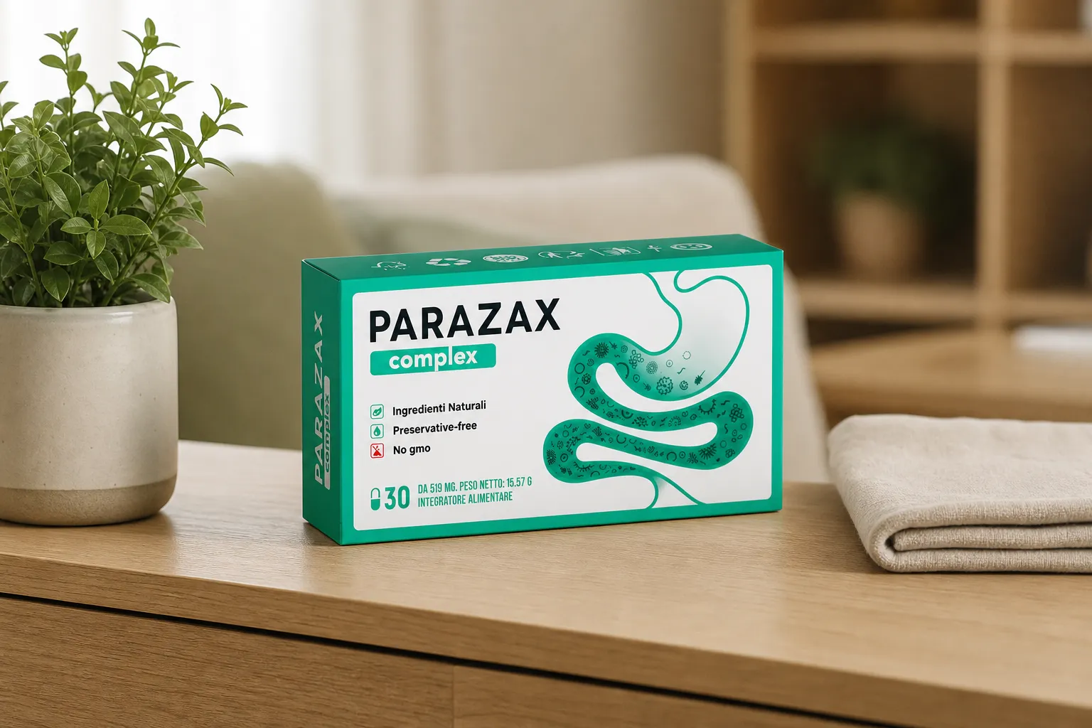 Parazax — Verpackung im Alltag