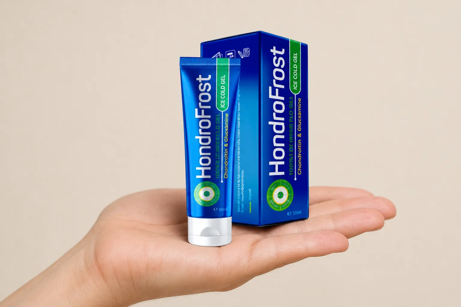 Hondrofrost — Verpackung in der Hand